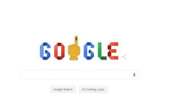 Today Google Doodle in India Marks the start of Lok Sabha Election 2019